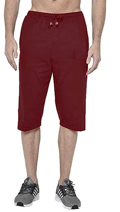 Relax Fit Three-Fourth Capris for Mens