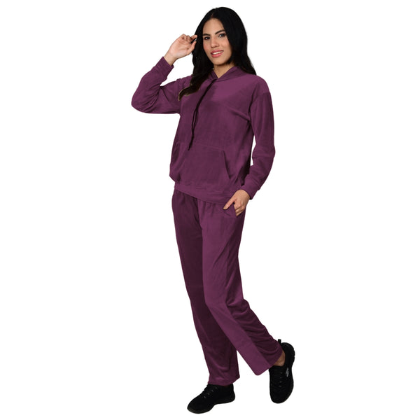 ALPHINE WOMENS COZY VELVET HOODIE SET