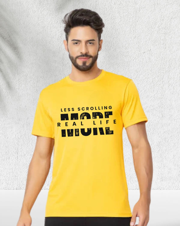Mens Cotton Tshirt - Real comfort. Real message. Less scrolling, more living