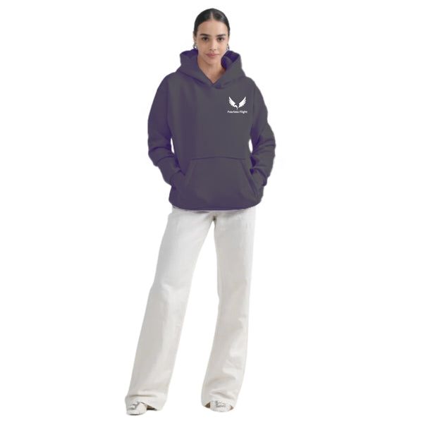 ALPHINE WOMENS COZY FEARLESS FLIGHT PRINT FLEECE HOODIE