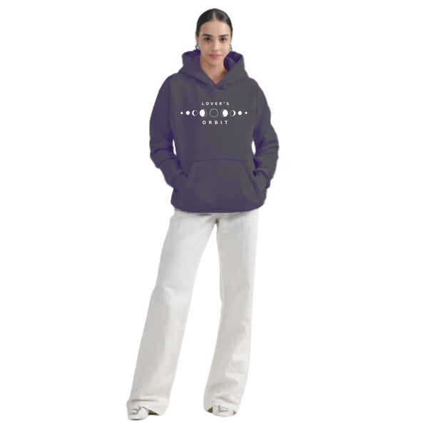 ALPHINE WOMENS COZY LOVER'S ORBIT PRINT FLEECE HOODIE